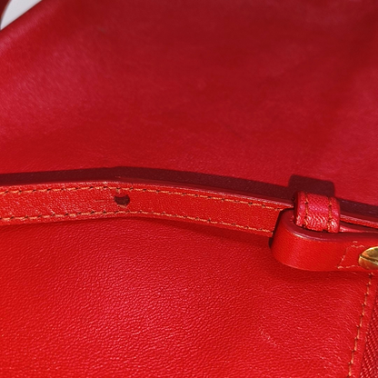 CELINE TRIO Small size Red Cowhide Crossbody Single Shoulder Bag Golden hardware Sub-bag-(SKU)-929979475