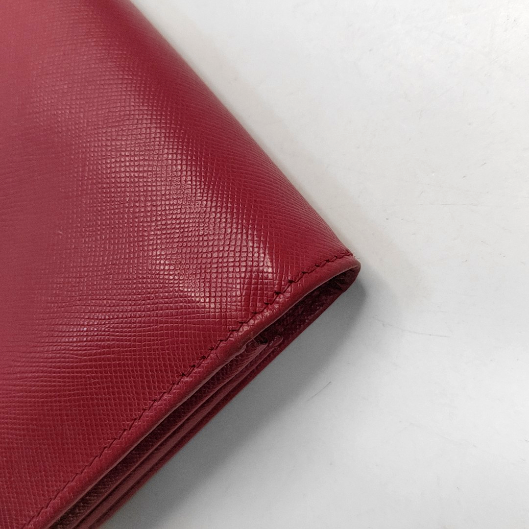 PRADA Red Cowhide Crosshatch Crossbody Bag Golden hardware Removable shoulder strap-(SKU)-953953662
