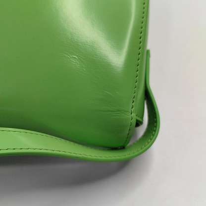 CELINE TRIOMPHE Small Green Calfskin Quilted Crossbody Shoulder Bag Golden Hardware-(SKU)-952956931