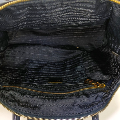 PRADA Tote bag Navy Nylon Logo Crossbody Bag Handbag Single Shoulder Bag Golden hardware-(SKU)-953507346