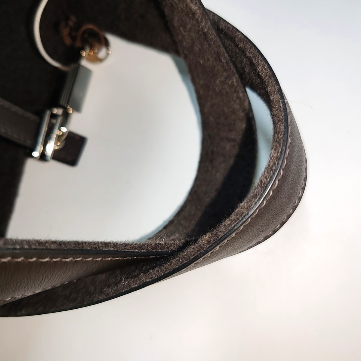 HERMÈS Picotin Lock 18 Taupe Grey Felt Tote Bag with Silver Hardware-(SKU)-934996472