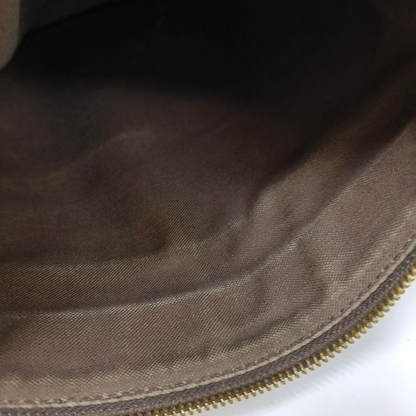 LOUIS VUITTON Brown Coated Canvas Checkered Single Shoulder Bag Crossbody Golden hardware-(SKU)-928779236