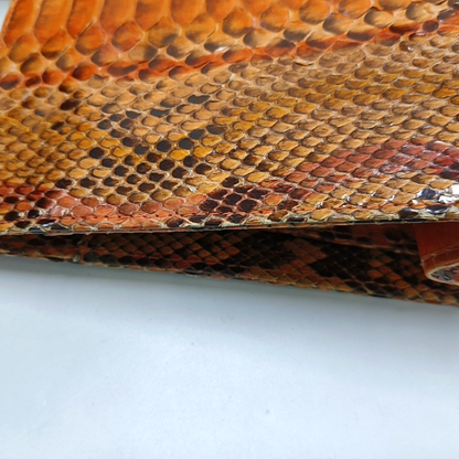 FENDI Tote bag Brown Snake Skin Handbag Golden hardware-(SKU)-947455367