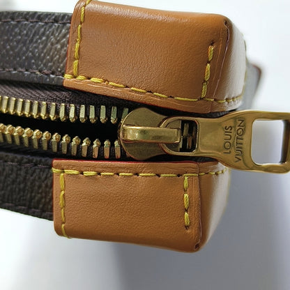 LOUIS VUITTON SOFT TRUNK Brown Coated Canvas Shoulder Bag Crossbody Bag Gold Hardware Removable Strap-(SKU)-969476691