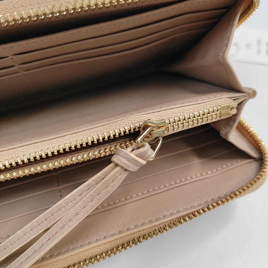 Chloé Baylee Nude Pink Cow Leather Wallet Golden hardware-(SKU)-954587159
