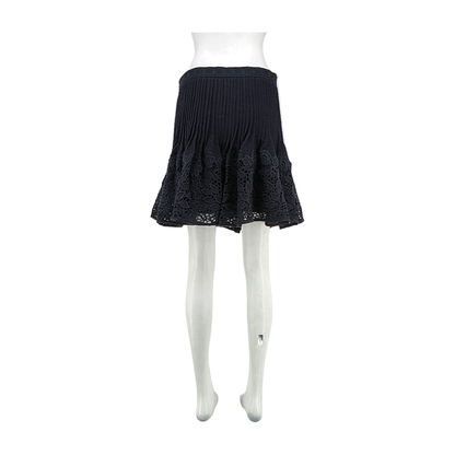 Chloé Scode Autumn and spring black wool ladies' short half skirt-(SKU)-935760477