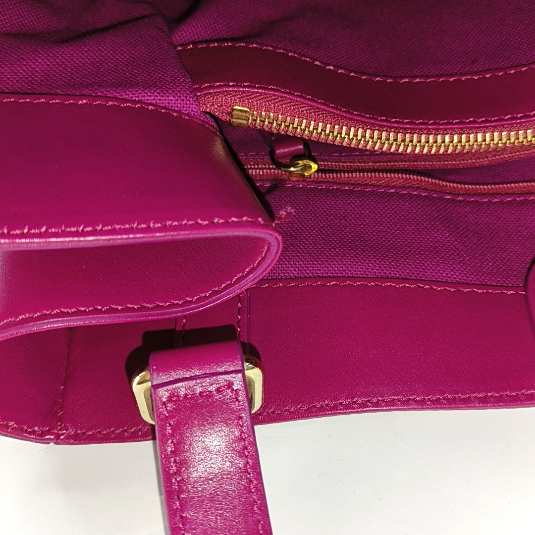 BURBERRY Tote bag Fuchsia Cowhide Warhorse Checkered Quilted Handbag Golden hardware-(SKU)-959437987