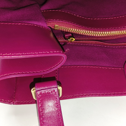 BURBERRY Tote bag Fuchsia Cowhide Warhorse Checkered Quilted Handbag Golden hardware-(SKU)-959437987