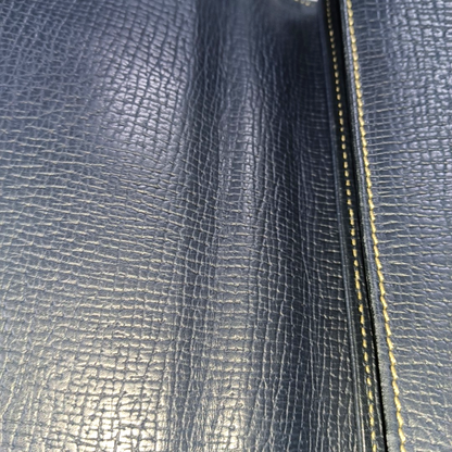 LOEWE Barcelona Dark Blue Cowhide Single Shoulder Bag Crossbody Bag Golden hardware-(SKU)-932491494