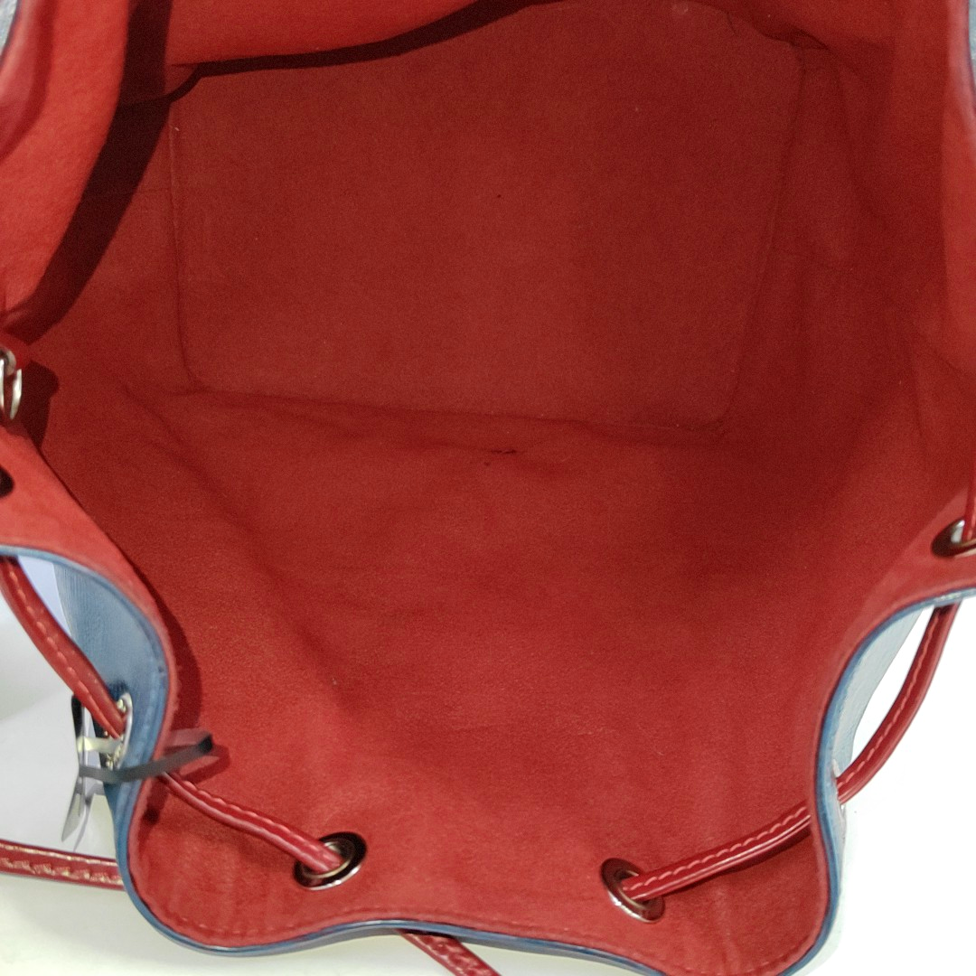 LOUIS VUITTON NOÉ Medium size 蓝色EPI牛皮水波纹Shoulder Bag Handbag Silver Hardware Removable shoulder strap-(SKU)-957681531
