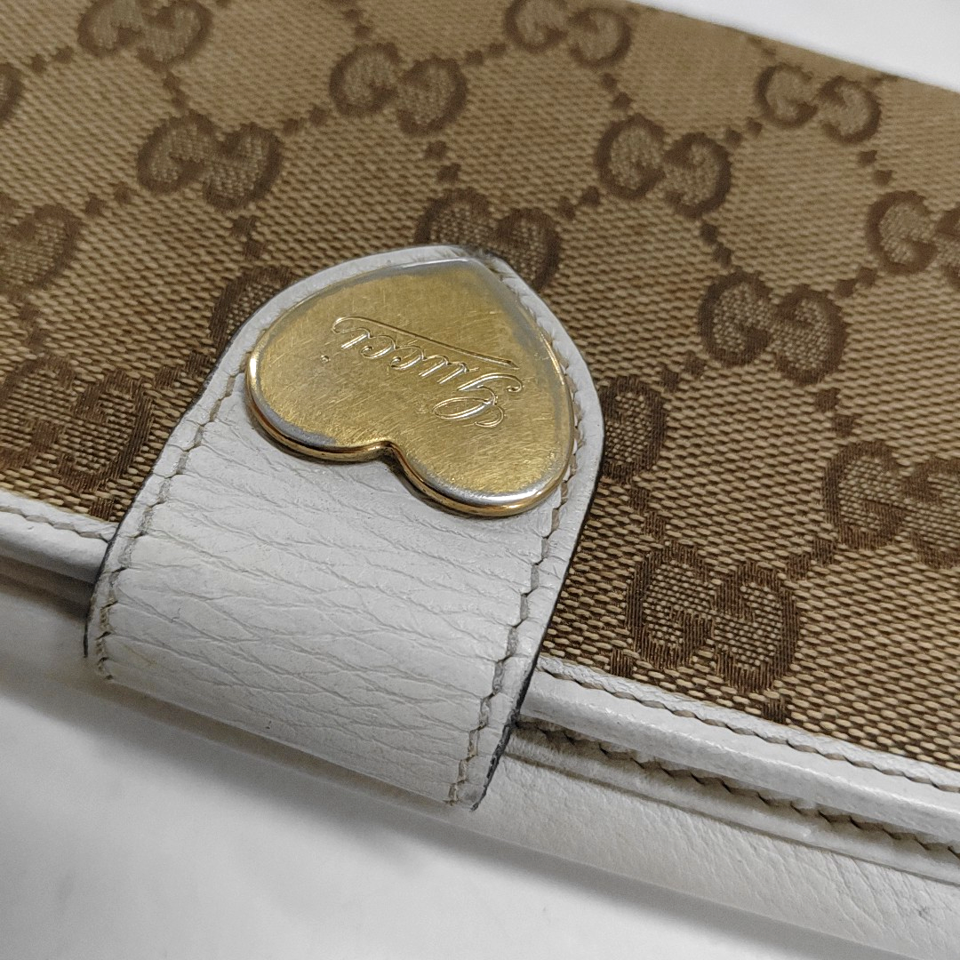 GUCCI Lovely Khaki Canvas Monogrammed Coin Purse Golden hardware-(SKU)-928591685