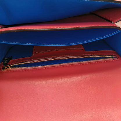 LOUIS VUITTON PONT 9 Red Calfskin Shoulder Bag Handbag Golden Hardware-(SKU)-966331663