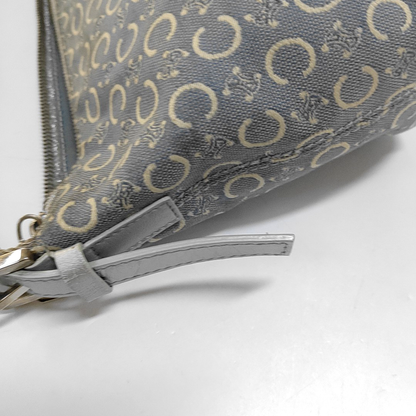 CELINE Light blue canvas triumph handbag Silver Hardware Removable shoulder strap-(SKU)-959238155