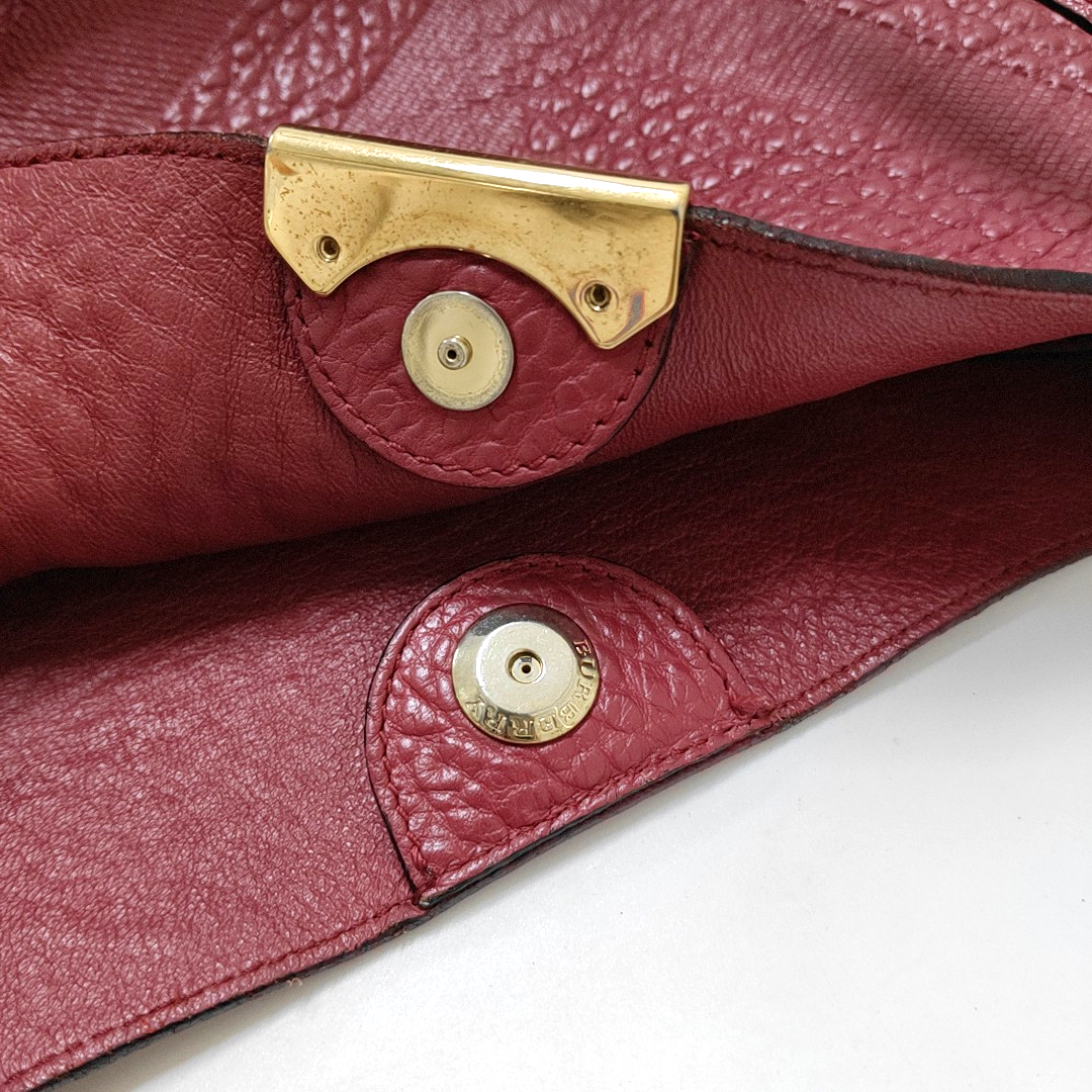 BURBERRY Tote bag Small size Red Calf Leather Crossbody Shoulder Bag Tote Golden hardware Sub-bag-(SKU)-939898736