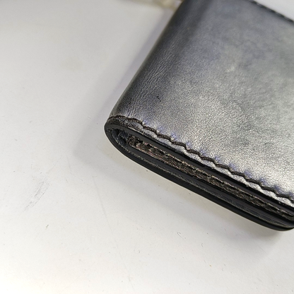DIOR J'Adior Gray Cowhide Studs Card Case Golden hardware-(SKU)-956355272