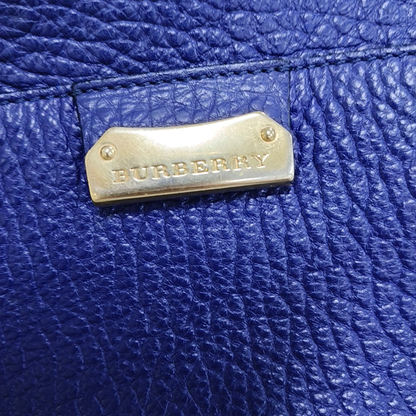 BURBERRY Harrogate Dark Blue Leather Crossbody Shoulder Bag Golden hardware Removable shoulder strap-(SKU)-942274360