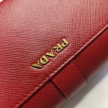 PRADA Cahier mini Red Leather Wallet Sub-bag-(SKU)-951259291