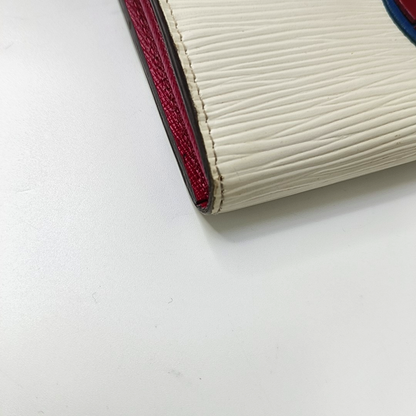 LOUIS VUITTON SARAH 白色EPI牛皮水波纹钱包 Silver Hardware-(SKU)-958343109
