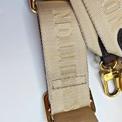 LOUIS VUITTON ONTHEGO Small Monogram Brown Coated Canvas Flower Print Jungle Bag Shoulder Bag Crossbody Bag Golden Hardware Removable Strap-(SKU)-964869214