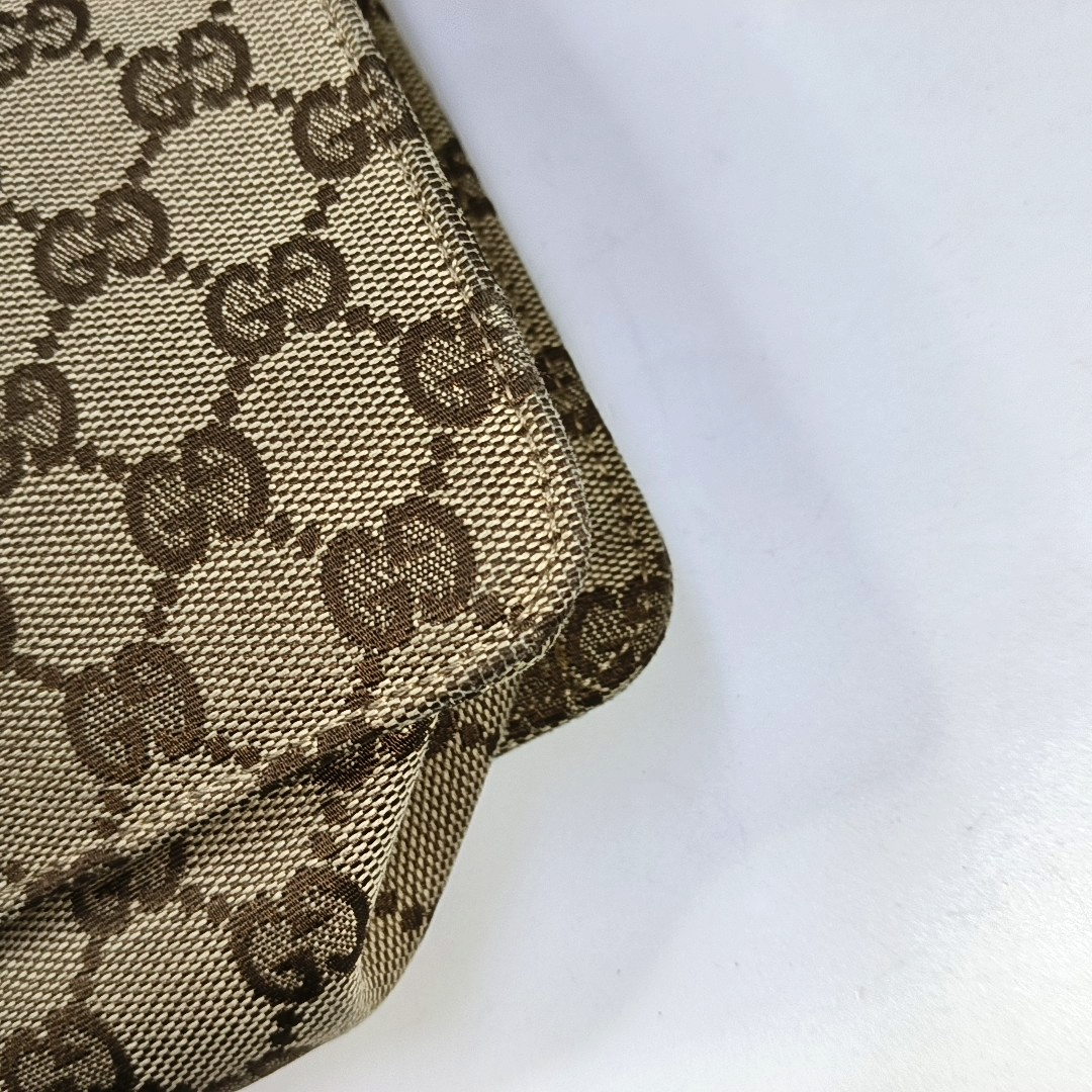 GUCCI Tote bag Khaki Canvas Monogram Single Shoulder Bag Crossbody Bag Golden hardware-(SKU)-939908309