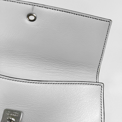 Alexander McQUEEN White Cowhide Wallet Silver Hardware-(SKU)-952748431