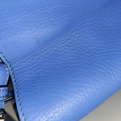 FENDI 2 Jours Small size Blue cowhide crossbody, handbag, shoulder bag Silver Hardware Removable shoulder strap-(SKU)-14510368