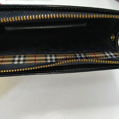 BURBERRY Black Cowhide Clutch Golden hardware-(SKU)-948083814