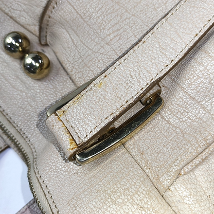 CELINE Tote bag Beige Leather Single Shoulder Bag Golden hardware-(SKU)-945409700