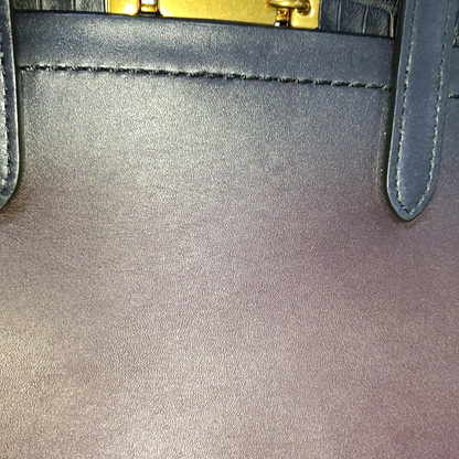 COACH TROUPE Black Leather Grooved Handbag Golden hardware-(SKU)-933725154
