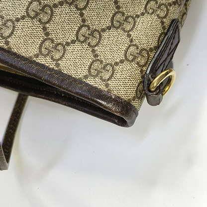 GUCCI Tote bag Ebony Coated Canvas Monogrammed Handbag Silver Hardware-(SKU)-953201451