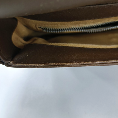 GUCCI GG Messenger Brown Canvas Monogram Shoulder Bag Golden hardware Vintage model-(SKU)-13122359