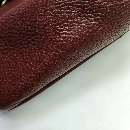 GUCCI Burgundy Cowhide Single Shoulder Bag Crossbody Bag Silver Hardware-(SKU)-944837451