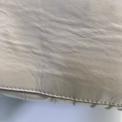 COACH Beige Leather Plaid Quilted Shoulder Bag Golden hardware-(SKU)-943927608