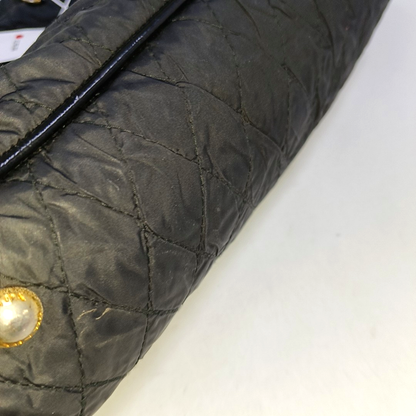 PRADA Gaufre Black Nylon Quilted Handbag Golden hardware-(SKU)-942136893