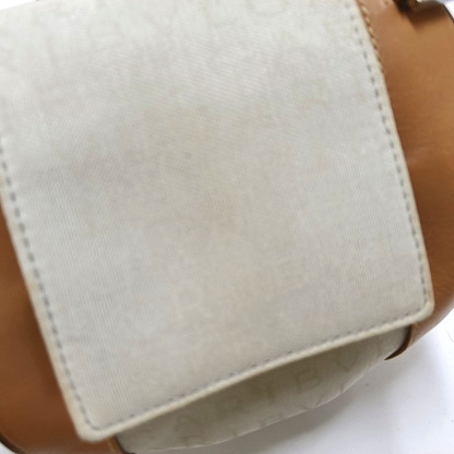 BVLGARI B ZERO Grey Canvas Jacquard Embossed Handbag Shoulder Bag Silver Hardware-(SKU)-941333720