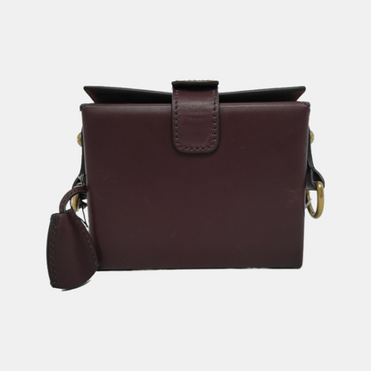 DIOR Dioraddict Small Burgundy Leather Crossbody Bag, Shoulder Bag, Golden Hardware, Removable Strap-(SKU)-945647624