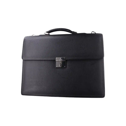 LANVIN Black cowhide tote bag Silver Hardware-(SKU)-13458704