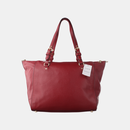 COACH PRAIRIE Red Leather Carriage Single Shoulder Bag Golden hardware Removable shoulder strap-(SKU)-14428305