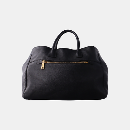 PRADA Tote bag Black Leather Handbag Crossbody Shoulder Bag Golden hardware-(SKU)-932708963