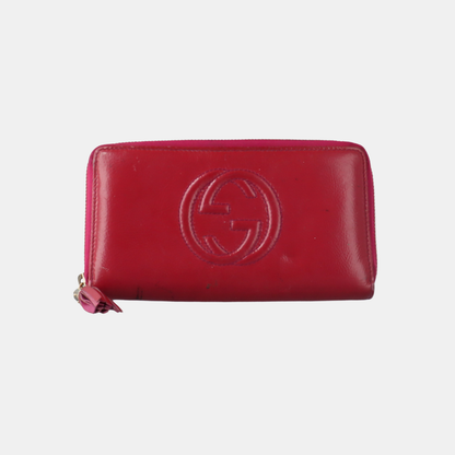 GUCCI Soho Red Leather Tassel Wallet Golden hardware-(SKU)-14500964