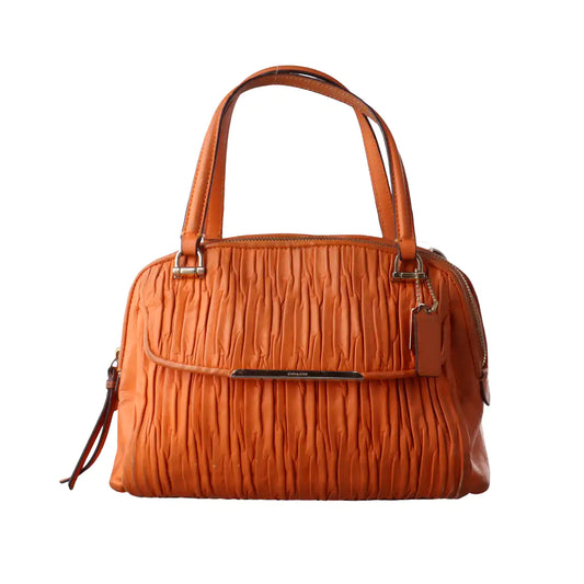 COACH Orange Leather Crossbody Handbag Single Shoulder Bag Golden hardware Removable shoulder strap-(SKU)-929655497