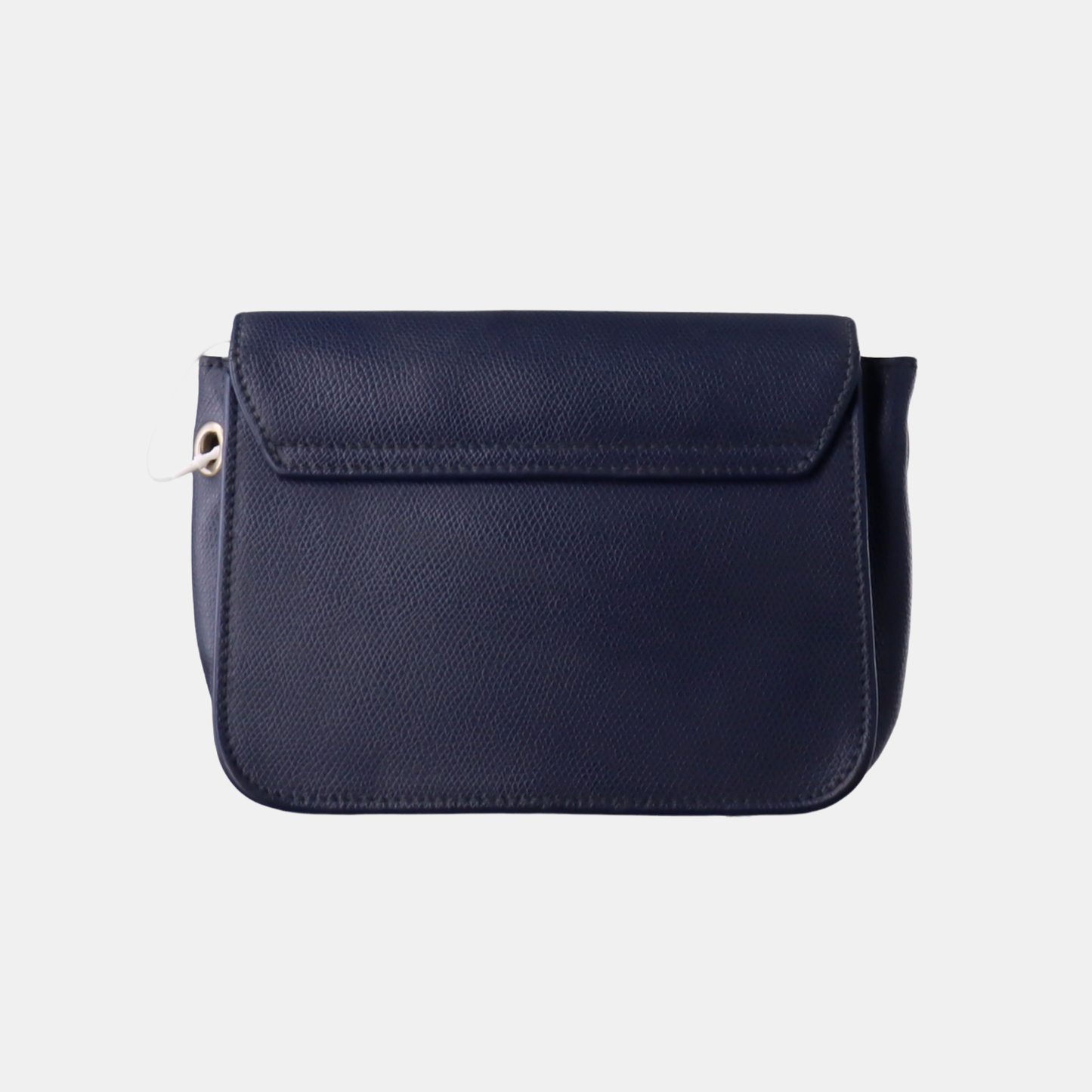 FURLA Metropolis Dark Blue Leather Grooved Handbag with Sling and Shoulder Golden hardware-(SKU)-929659818