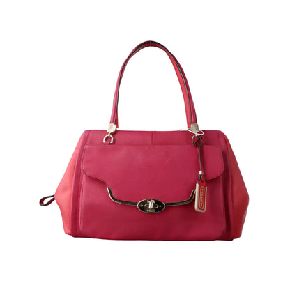 COACH Hot Pink Leather Shoulder, Handbag, and Crossbody Bag Golden hardware-(SKU)-930591818