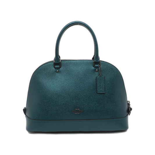 COACH SIERRA Green Leather Shoulder Bag Handbag Crossbody Ruthenium color hardware Removable shoulder strap-(SKU)-934772644