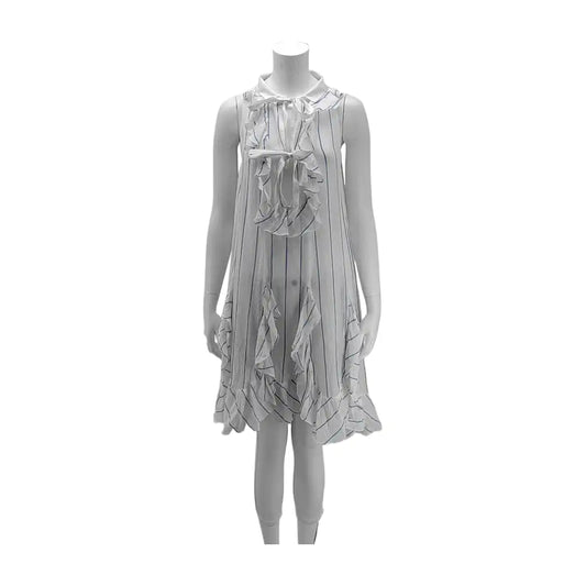 Chloé XScode Summer White Cotton Women's Sleeveless Maxi Dress-(SKU)-935763970