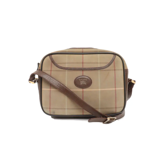 BURBERRY Camera Bag Brown Canvas Crossbody Single Shoulder Bag Golden hardware-(SKU)-936478276