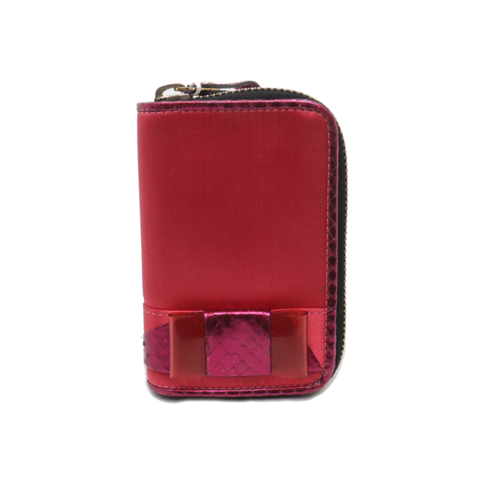BURBERRY Blush Pink Satin Wallet Golden hardware-(SKU)-938174307