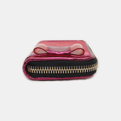 BURBERRY Blush Pink Satin Wallet Golden hardware-(SKU)-938174307