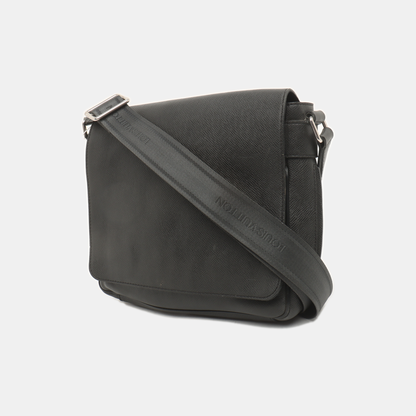 LOUIS VUITTON Black Cowhide Single Shoulder Bag Crossbody Bag Silver Hardware-(SKU)-939481514