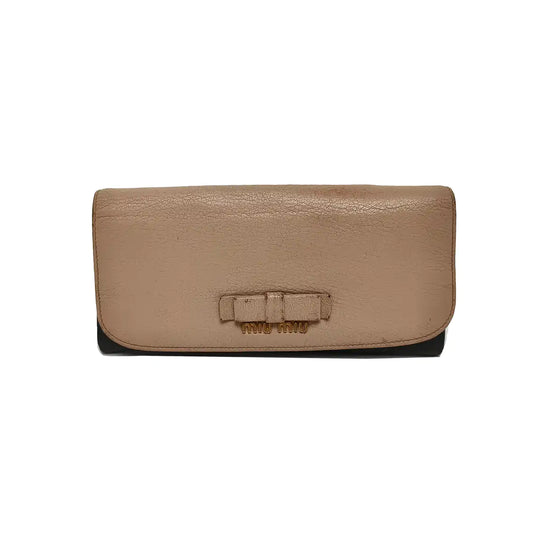 Miu Miu Brown Leather Handbag Golden hardware-(SKU)-938080004